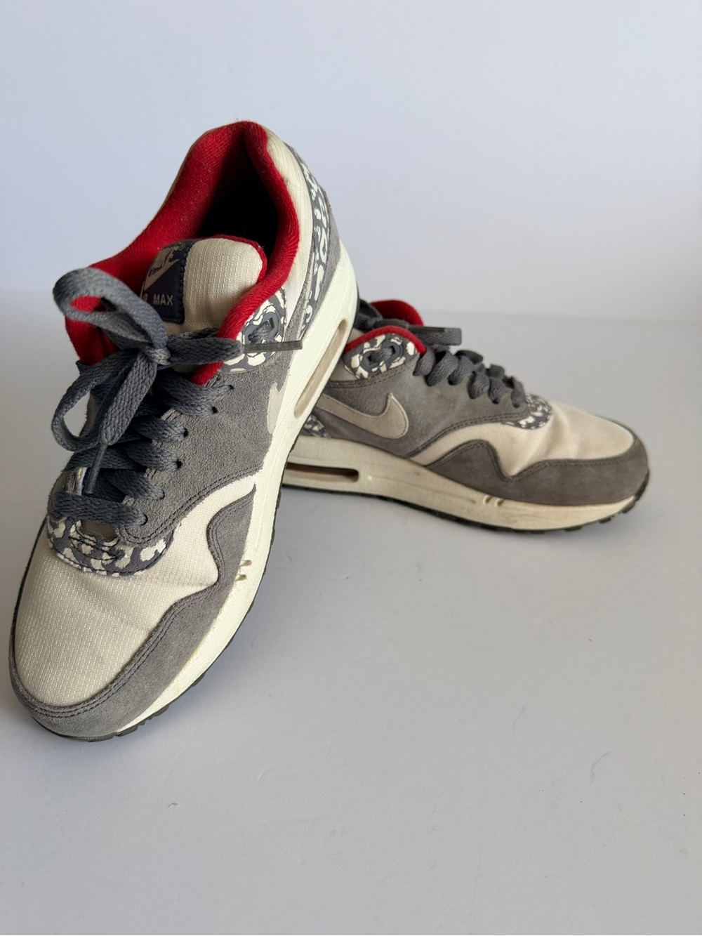 Nike Women’s Grey, White and Red Air Max Sneakers